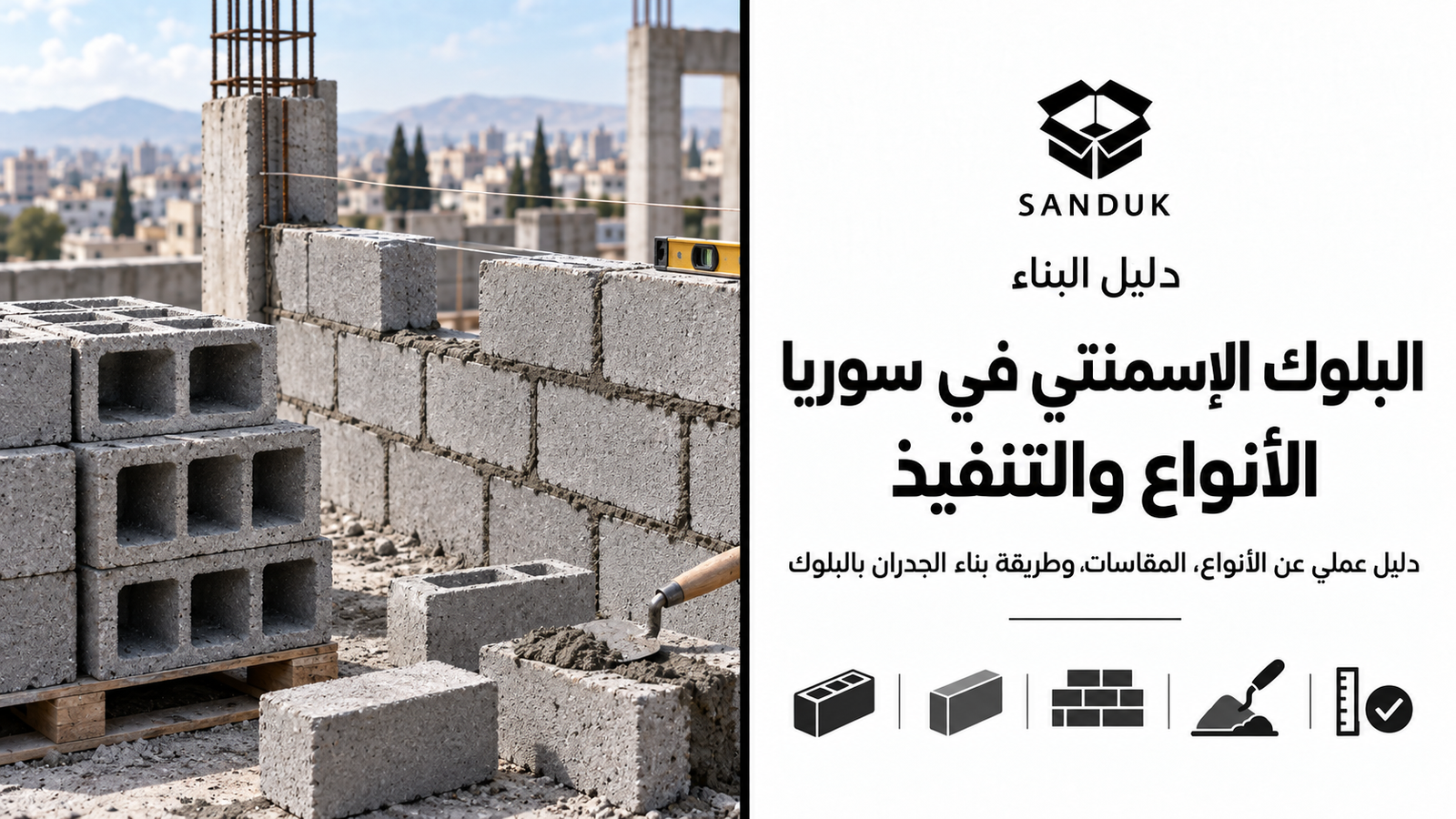 الصورة البارزة لمقالة_البلوك الإسمنتي في سوريا الأنواع والتنفيذ